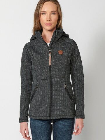 KOROSHI Zip-Up Hoodie in Grey: front