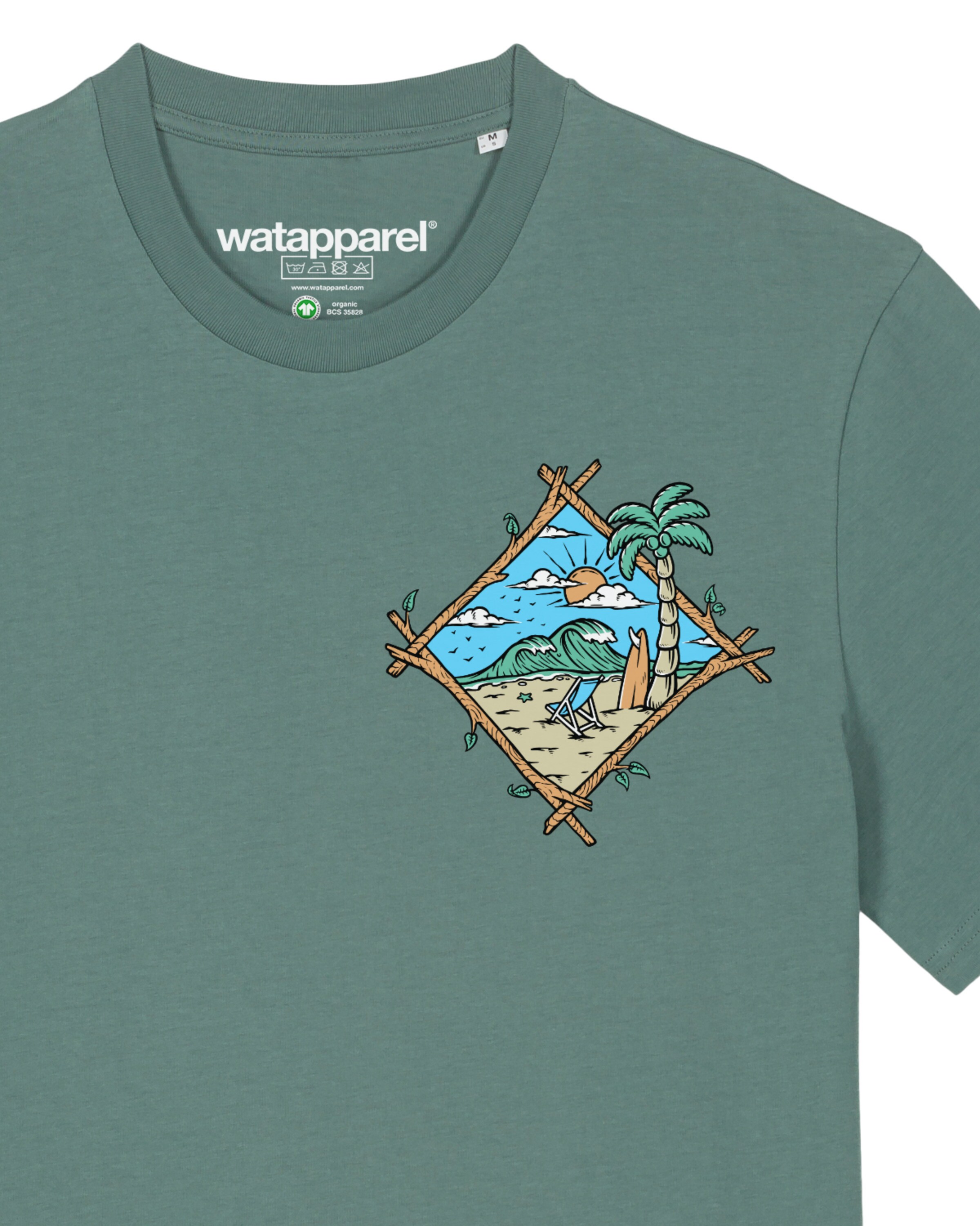 Watapparel T-Shirt ' Beach is calling ' in Grün
