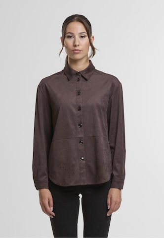 Noisy may Blouse 'NMFallon' in Bruin: voorkant