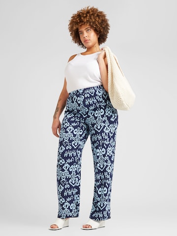 ONLY Carmakoma Wide leg Pants 'MARRAKESH' in Blue
