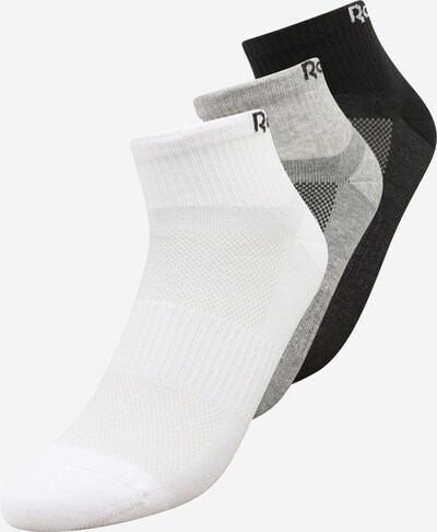 Reebok Sport Socken in grau / schwarz / weiß, Produktansicht