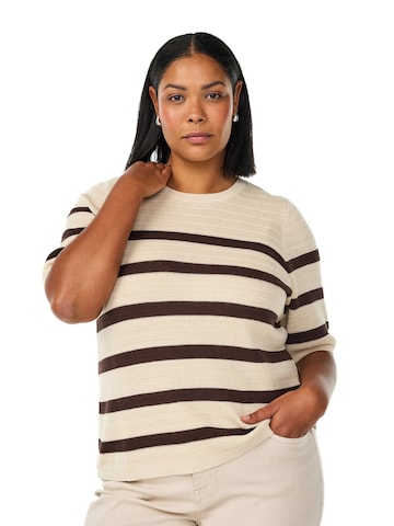 Zizzi Pulover 'MELSA' | bež barva