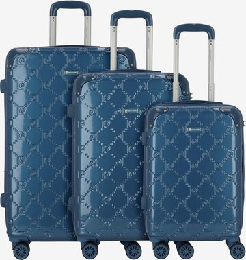 PIERRE CARDIN Suitcase Set in Green: front