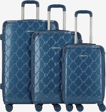 PIERRE CARDIN Suitcase Set in Green: front