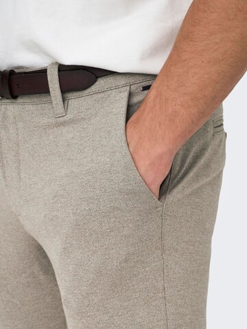 Coupe slim Pantalon chino 'ONSMark' Only & Sons en gris