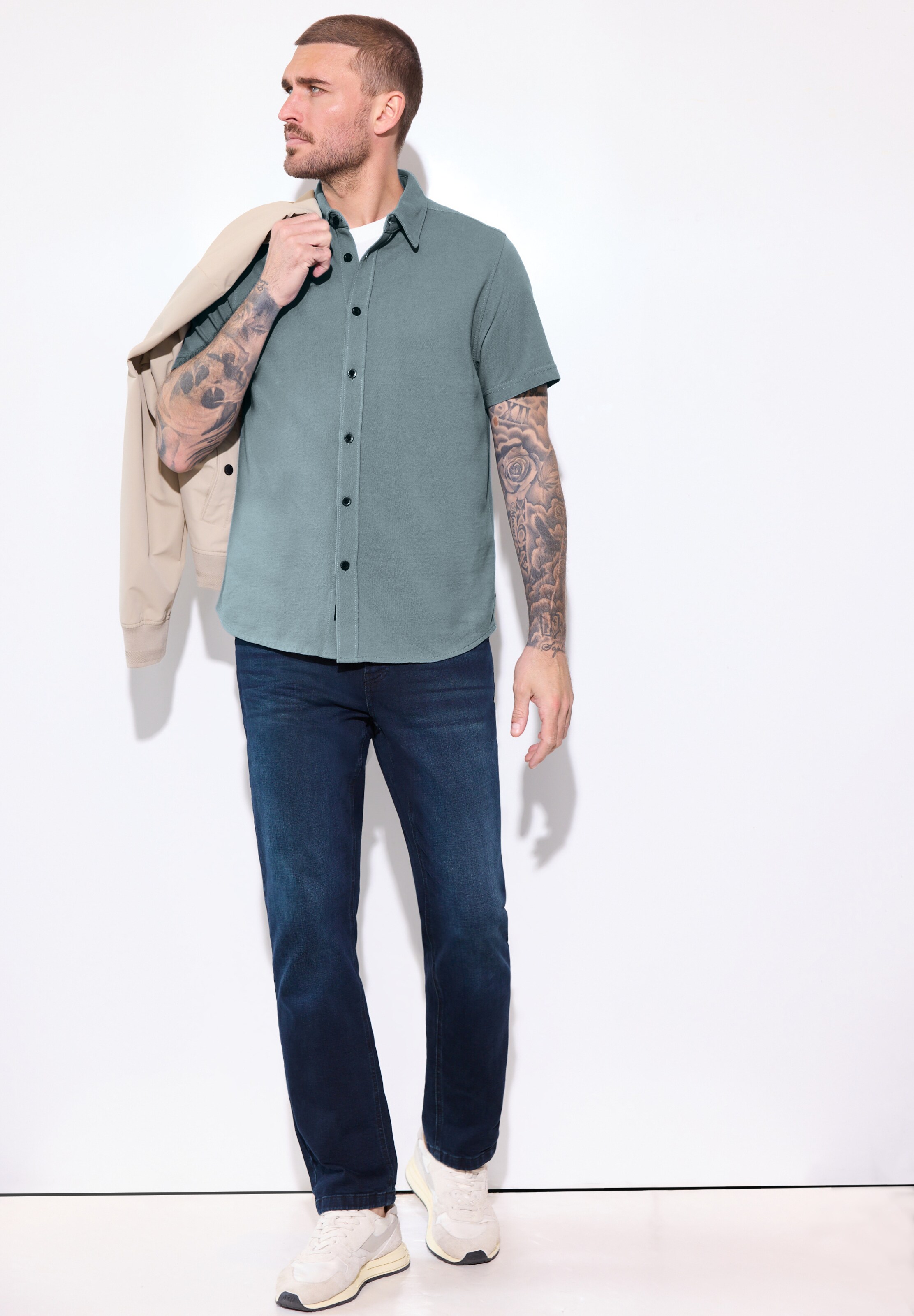 Street One MEN Comfort Fit Hemd in Blau
