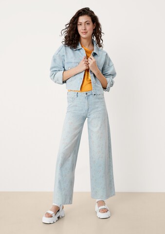 QS Wide Leg Jeans in Blau