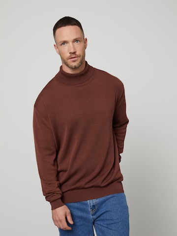 DAN FOX APPAREL Sweater 'Enno' in Brown: front