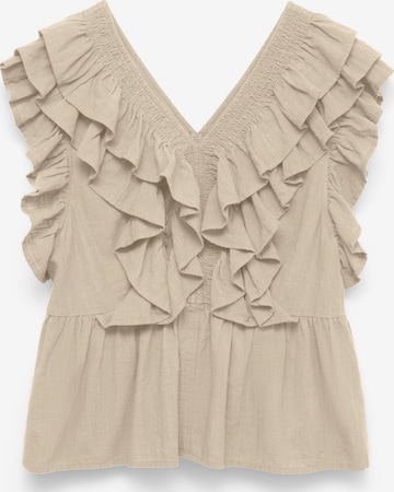 Camicia da donna 'VMMie' di VERO MODA in beige: frontale