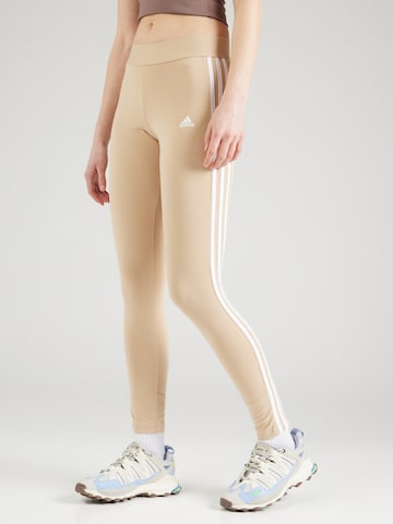 ADIDAS SPORTSWEAR Skinny Fit Спортен панталон 'Essential' в бежово: отпред