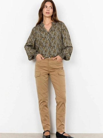 Soyaconcept Slimfit Cargobroek in Bruin