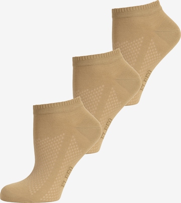 ELBEO Ankle Socks ' 3er-Pack Breathable ' in Beige: front