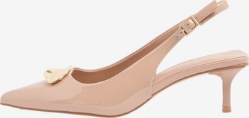 Escarpins à bride arrière Friends Like These en beige : devant