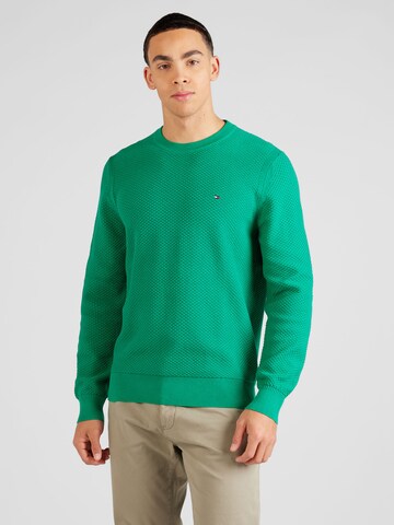 TOMMY HILFIGER Pullover in Grün: Vorderseite