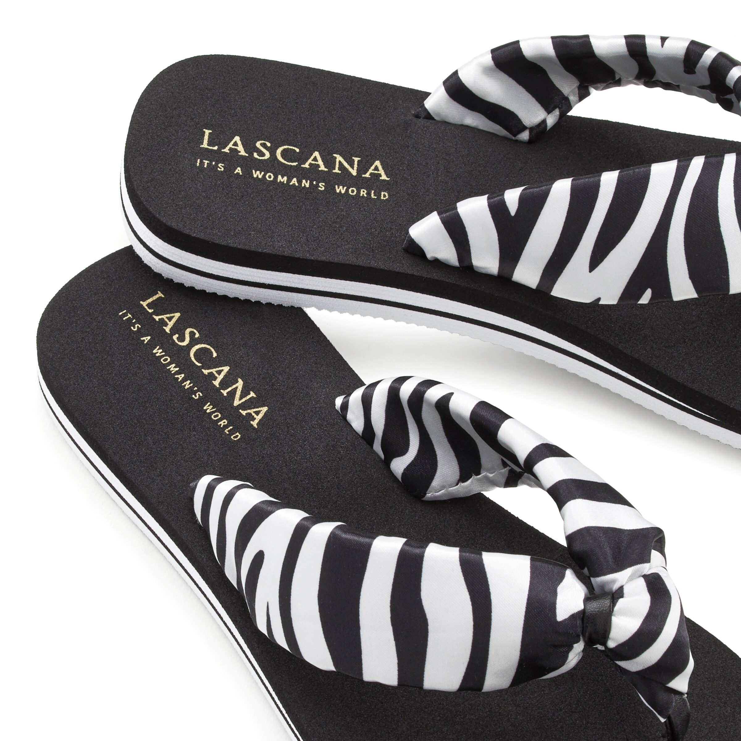 LASCANA T-Bar Sandals in Black