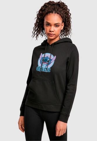 ABSOLUTE CULT Sweatshirt 'Lilo And Stitch - Ohana Circle' in Zwart: voorkant