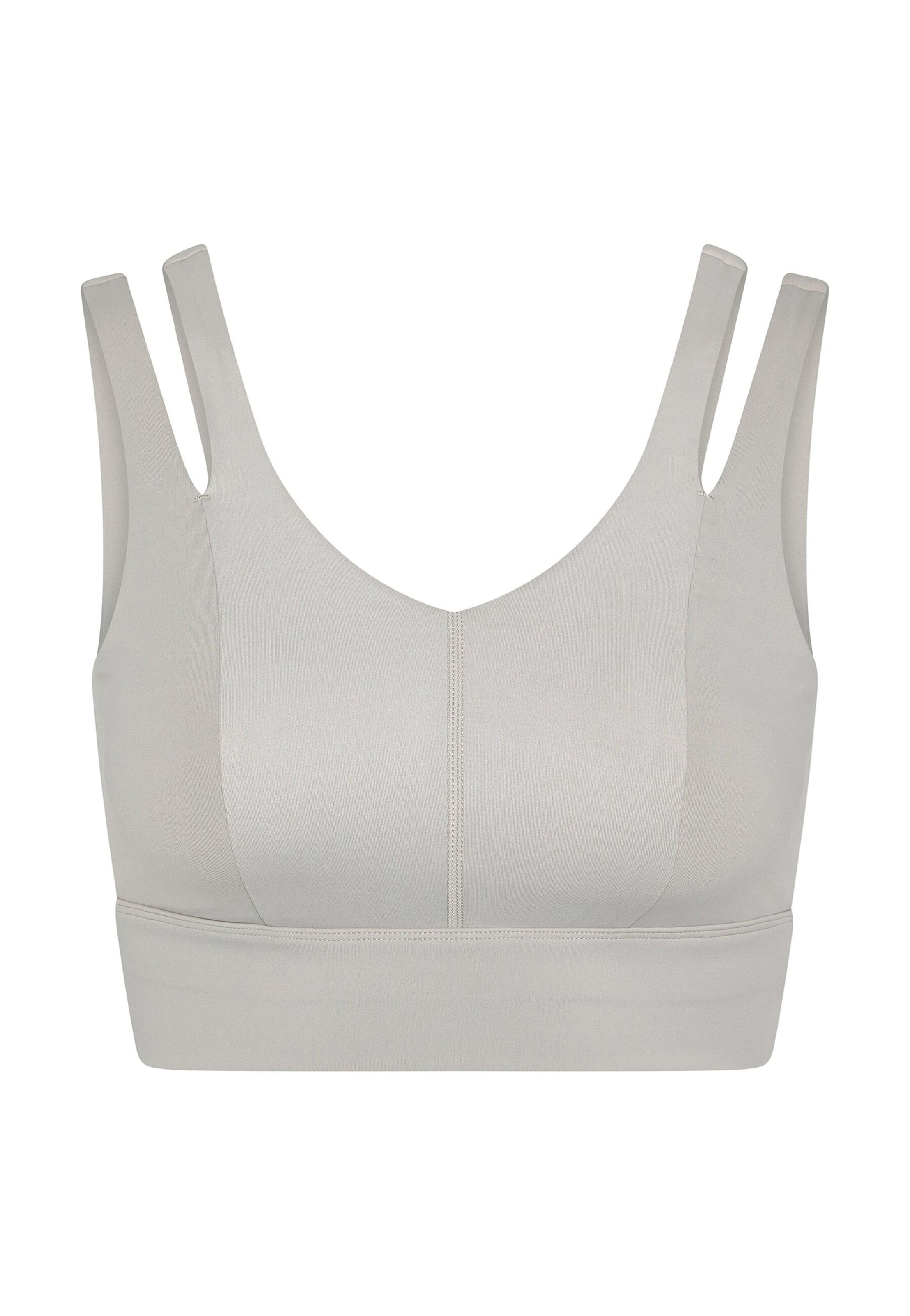 Born Living Yoga Bustier BH 'Maan' in Beige: voorkant