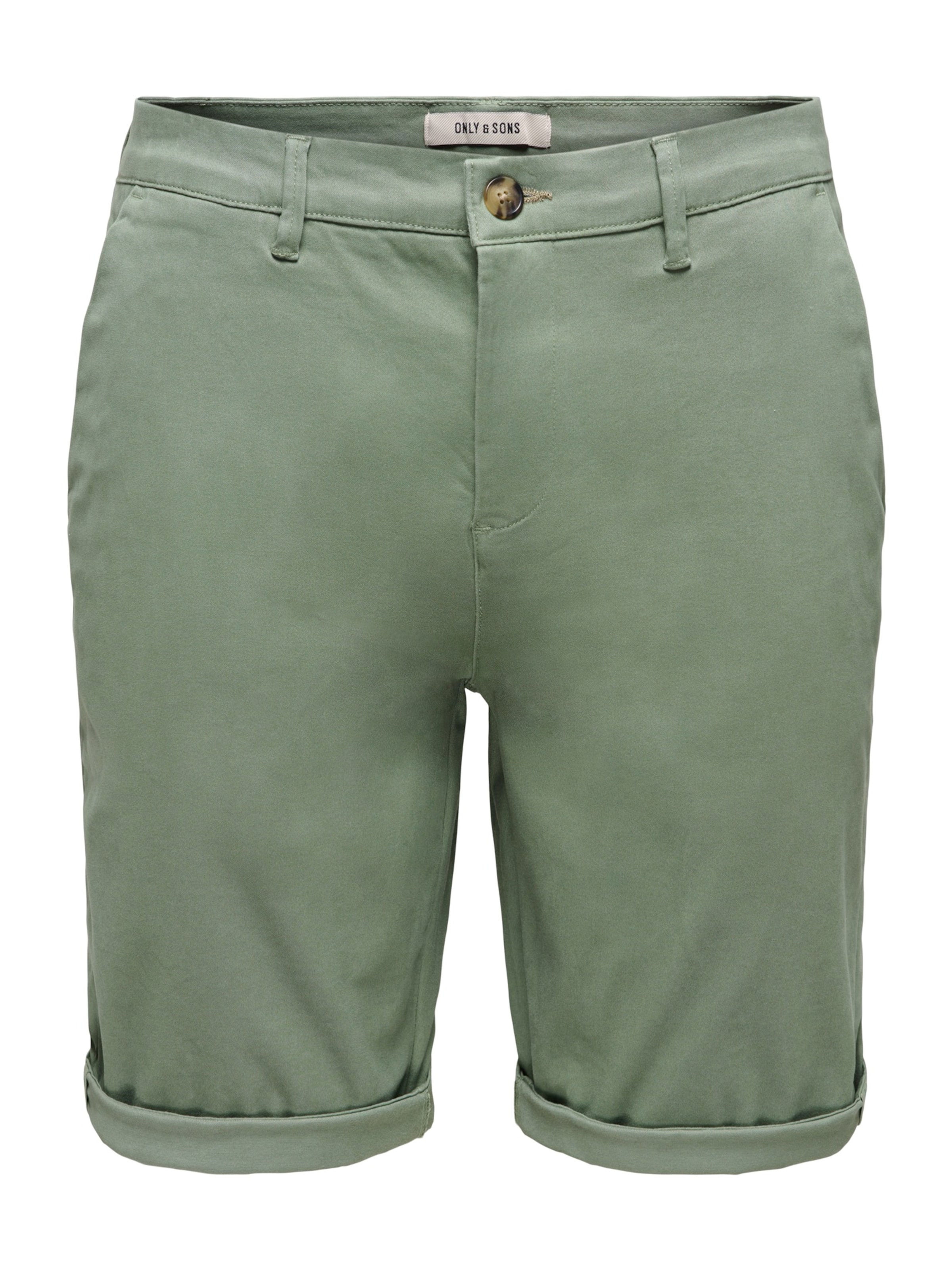 Only & Sons - Calças chino 'ONSSAUL' em verde: frente