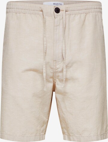 SELECTED HOMME Regular Pants in Beige: front