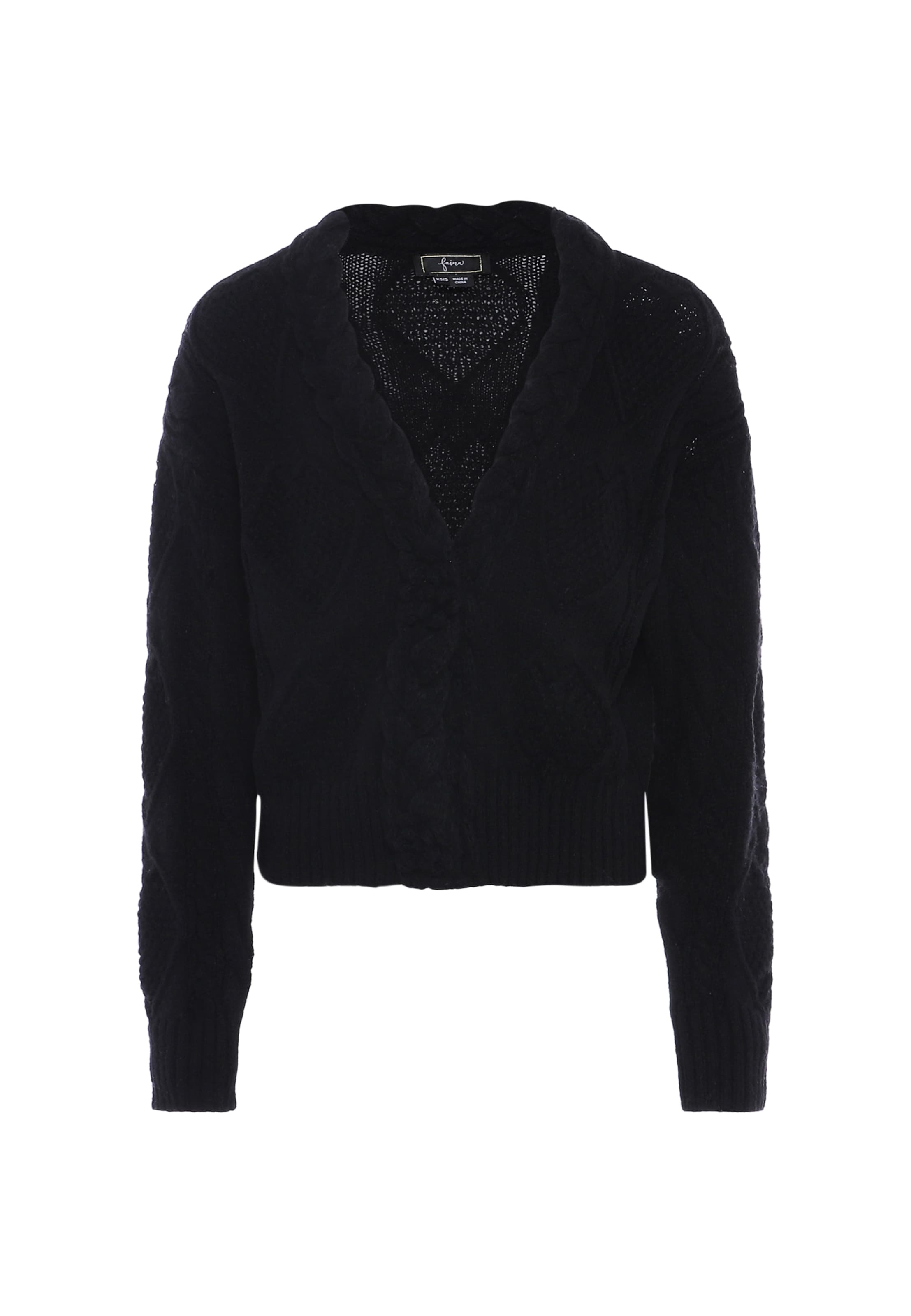 faina Pletena jopa | črna barva: sprednja stran