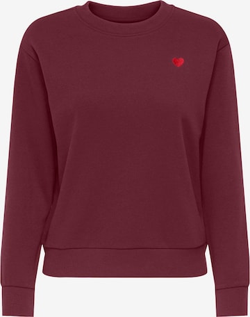 JDY Свитшот 'JDYParis' в Коричневый: спереди