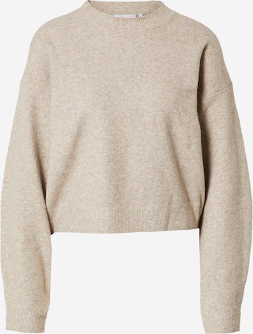 Pull-over 'Aggie' WEEKDAY en beige : devant