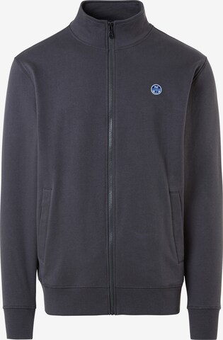 North Sails Zip-Up Hoodie in Grey: front