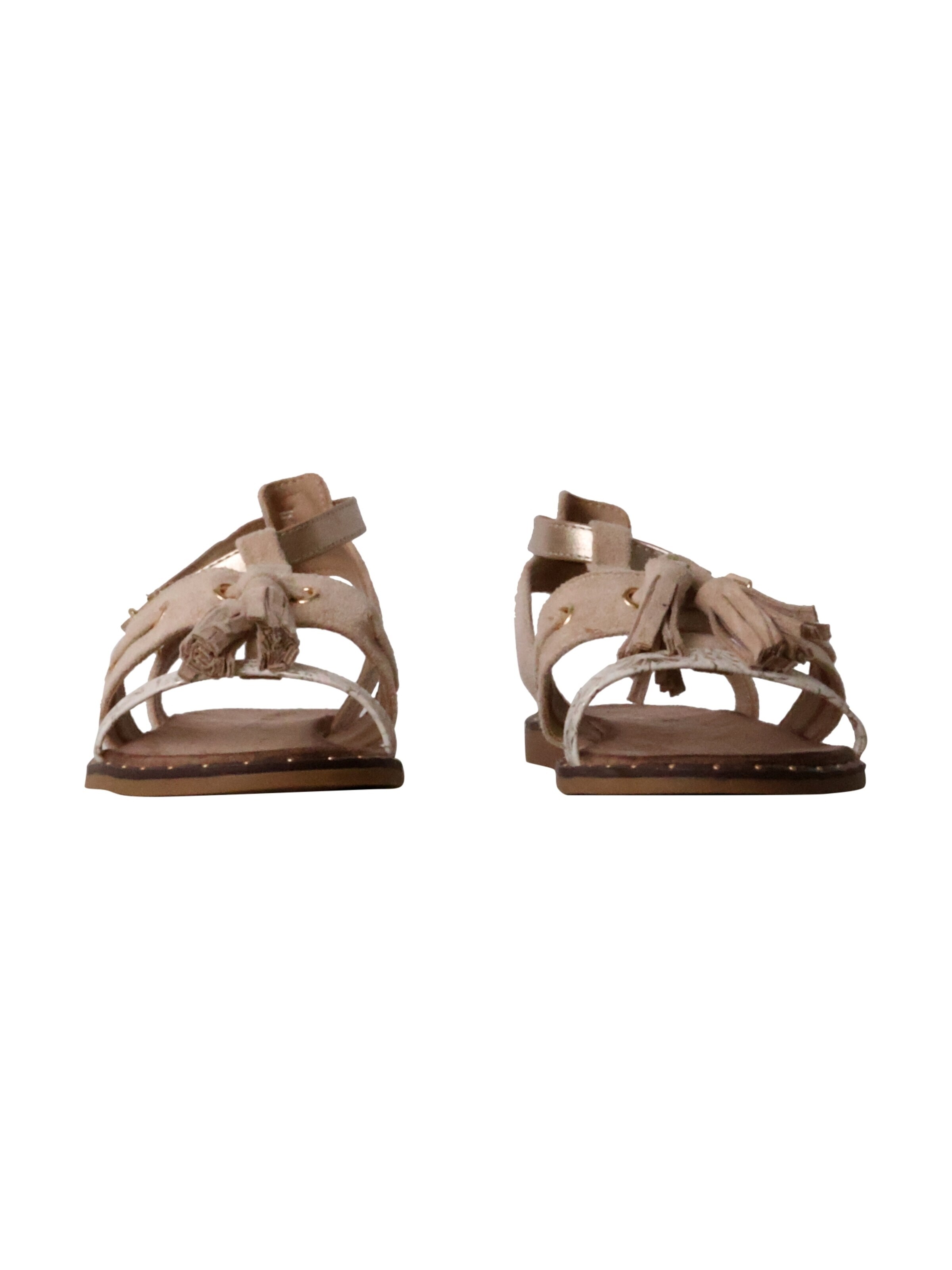 Super Mode - Sandalias 'Flache Sandalen mit Riemchen' en beige