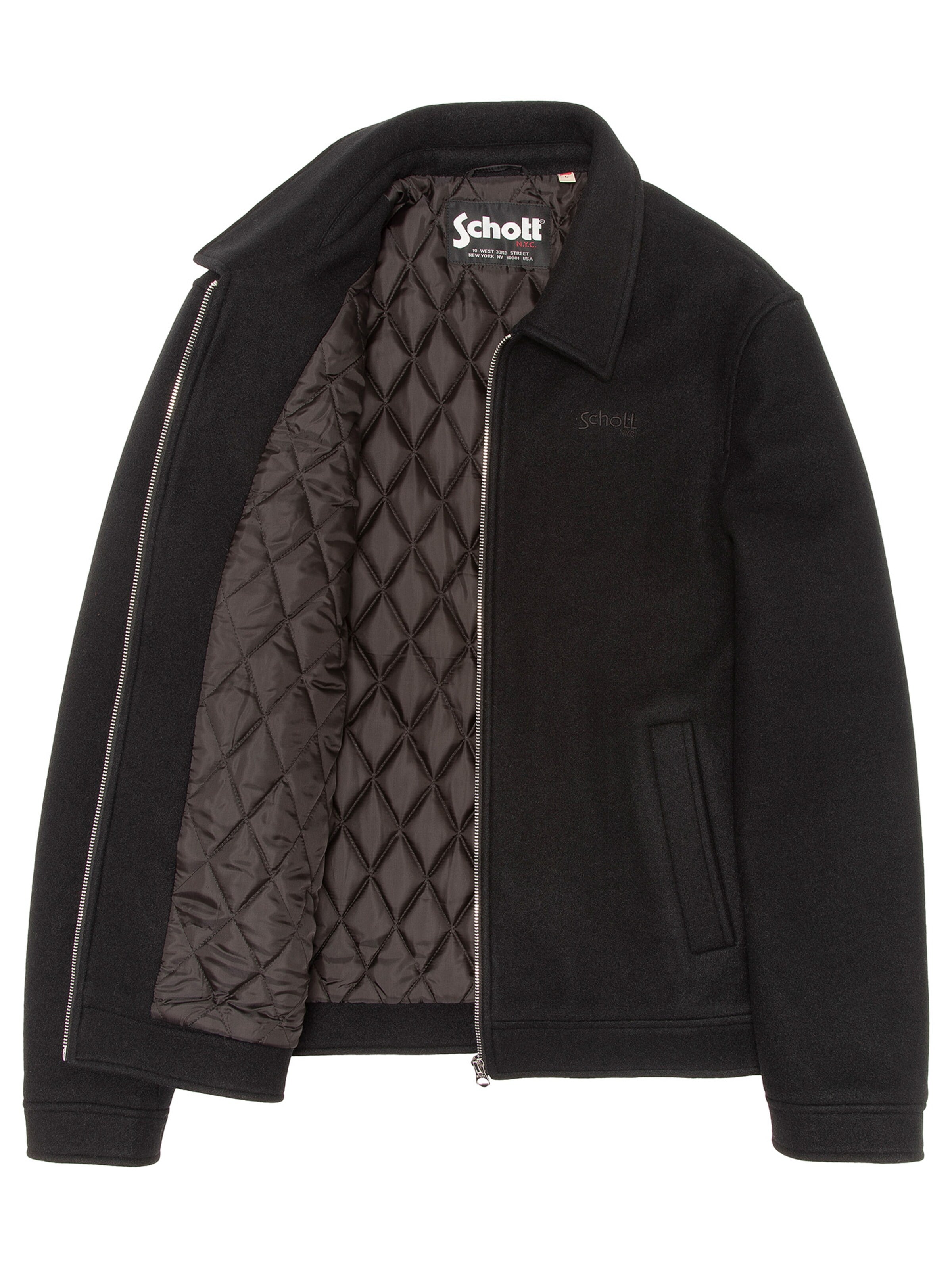 Veste mi-saison Schott NYC en noir