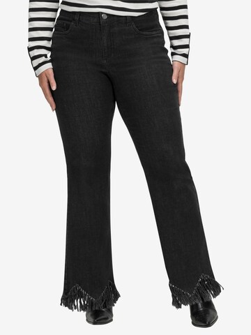 SHEEGO Boot cut Jeans in Black: front