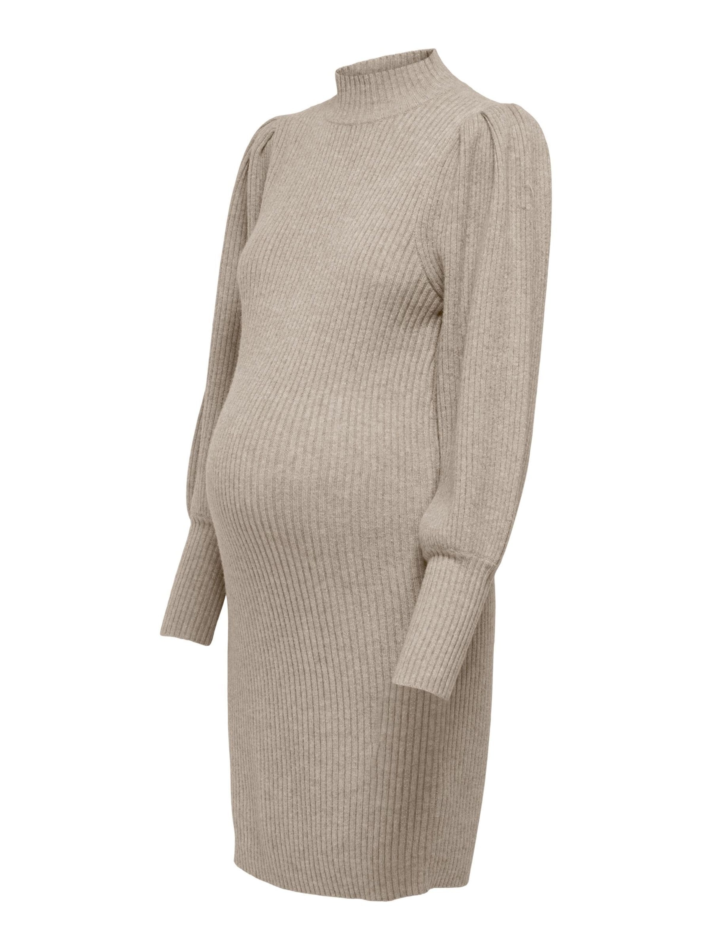 Only Maternity Knitted dress 'OLMKATIA' in Beige: front