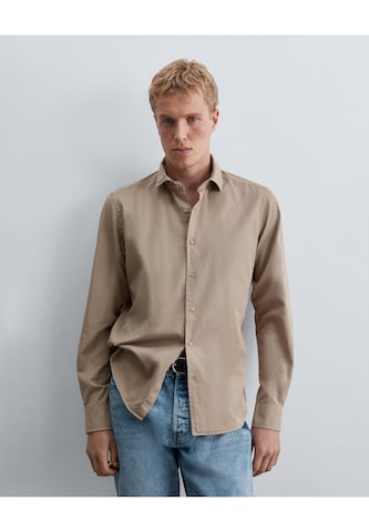 Scalpers Regular fit Overhemd in Bruin: voorkant