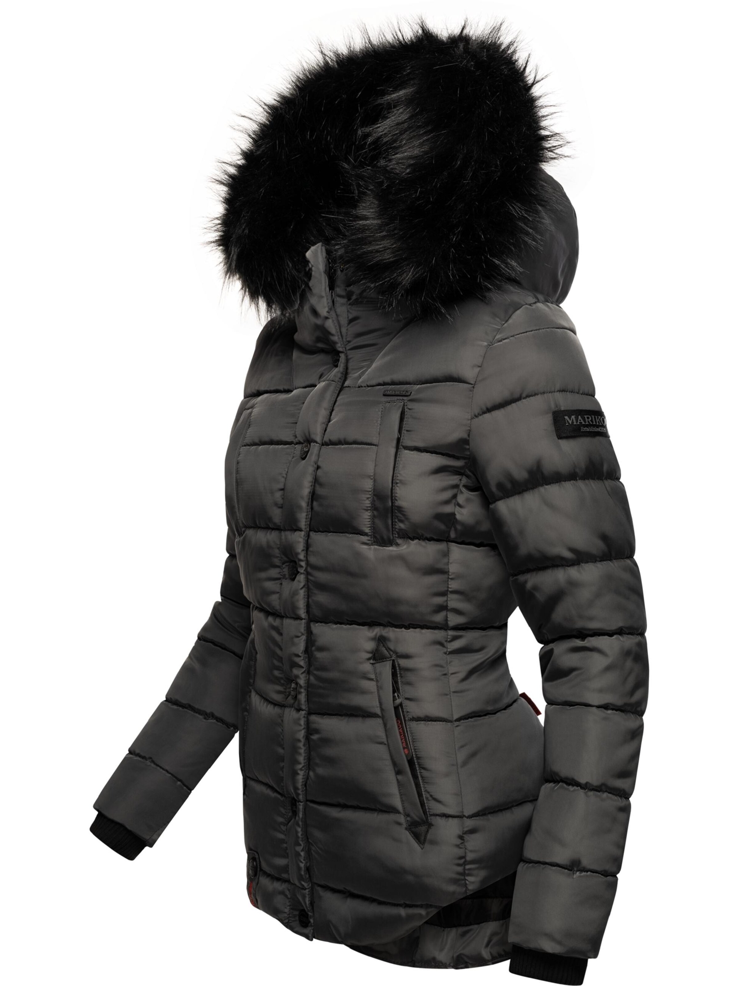 MARIKOO Vinterjakke 'Lotusblüte' i grå