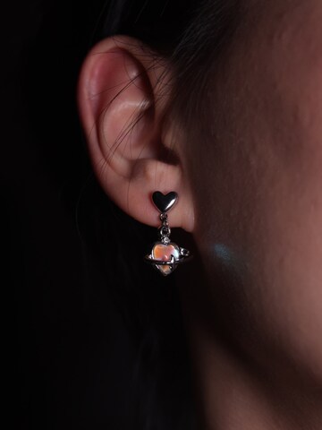 Nightini Earrings 'TROPFENHERZ' in Silver
