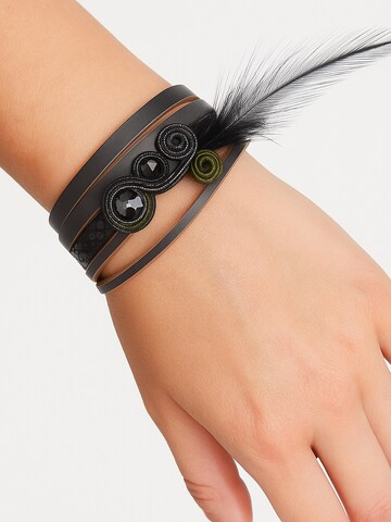 COLLEZIONE ALESSANDRO Bracelet 'India' in Black
