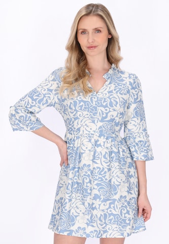 Usha Jurk in Blauw: voorkant