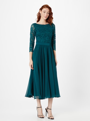 Robe de cocktail SWING en vert : devant