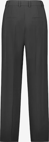 TAIFUN Zvonové kalhoty Kalhoty s puky – černá