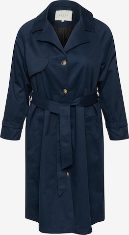 KAFFE CURVE Płaszcz przejściowy 'Elisa' w kolorze niebieski: przód