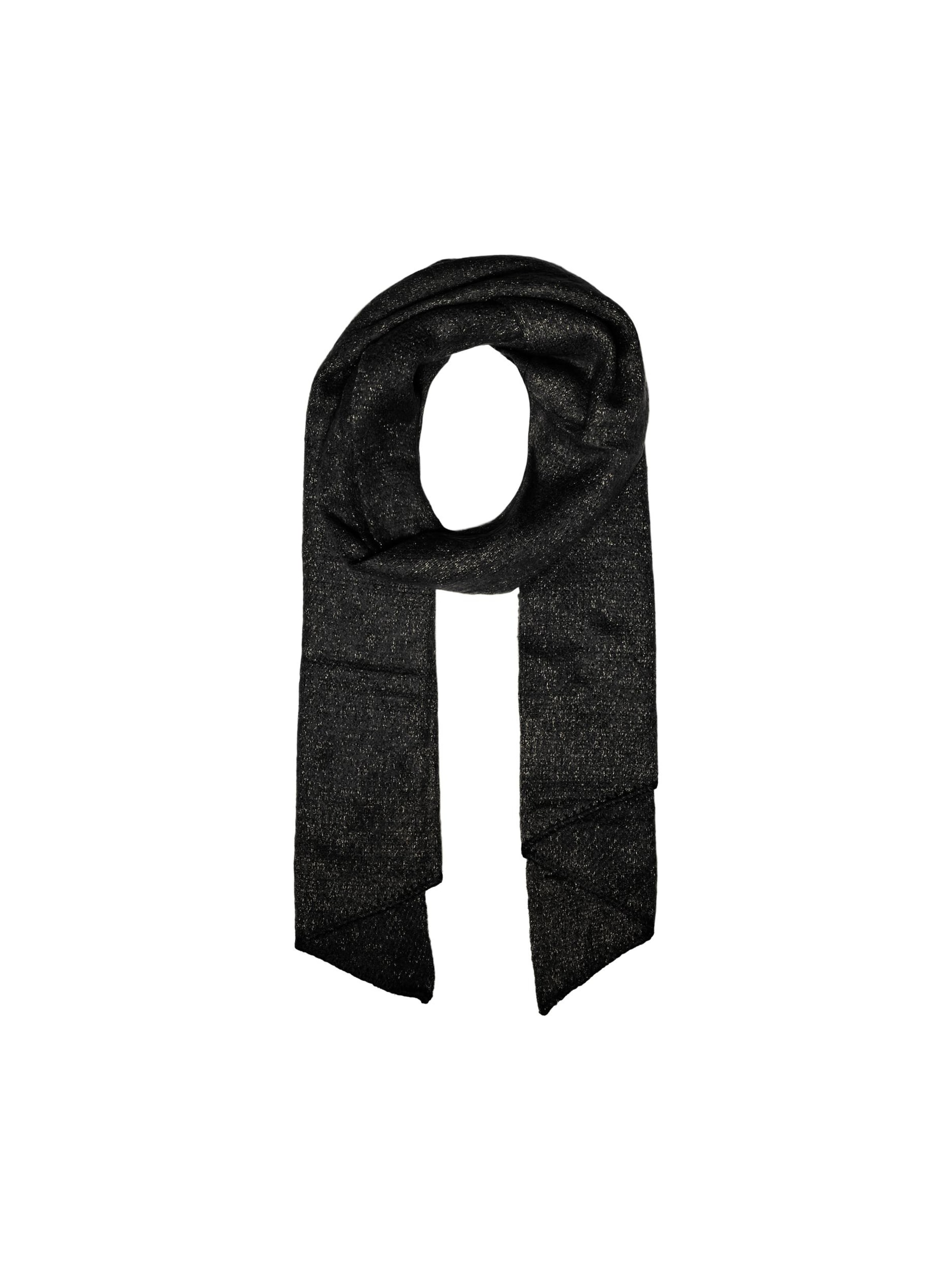 PIECES Šál 'Pyron' - Čierna: predná strana