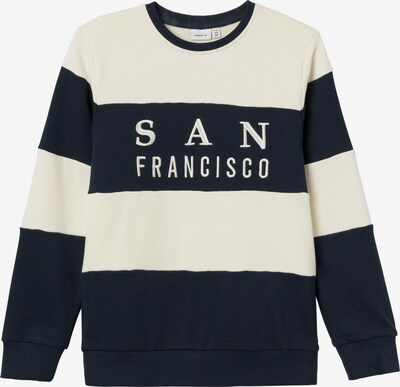 NAME IT Sweatshirt 'FUNGI' em bege / marinho / branco, Vista do produto