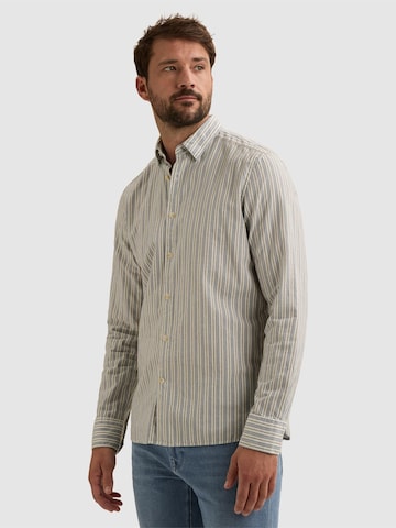 Regular fit Camicia 'Shirt with stripe pattern and Kent collar' di VANGUARD in blu: frontale