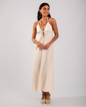 THE-ARE Knit dress in White: front