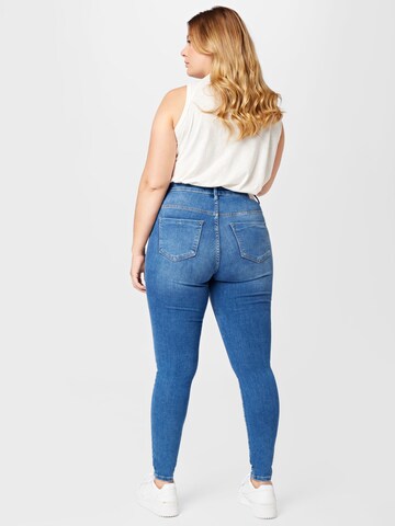 ONLY Carmakoma Slimfit Jeans i blå