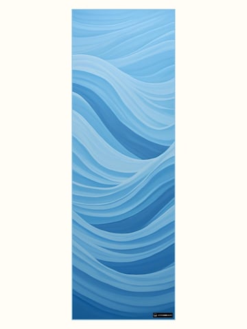 woodsandwaves Mat 'Blue Cascade' in Blauw: voorkant