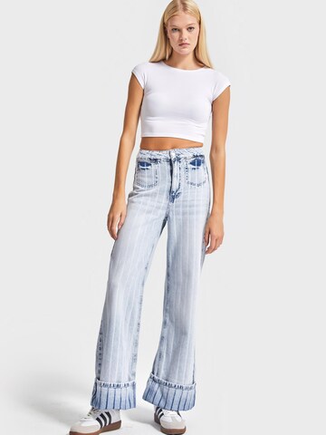 Regular Jean 'Straight High Rise Jeans' IT'S BASIC en bleu