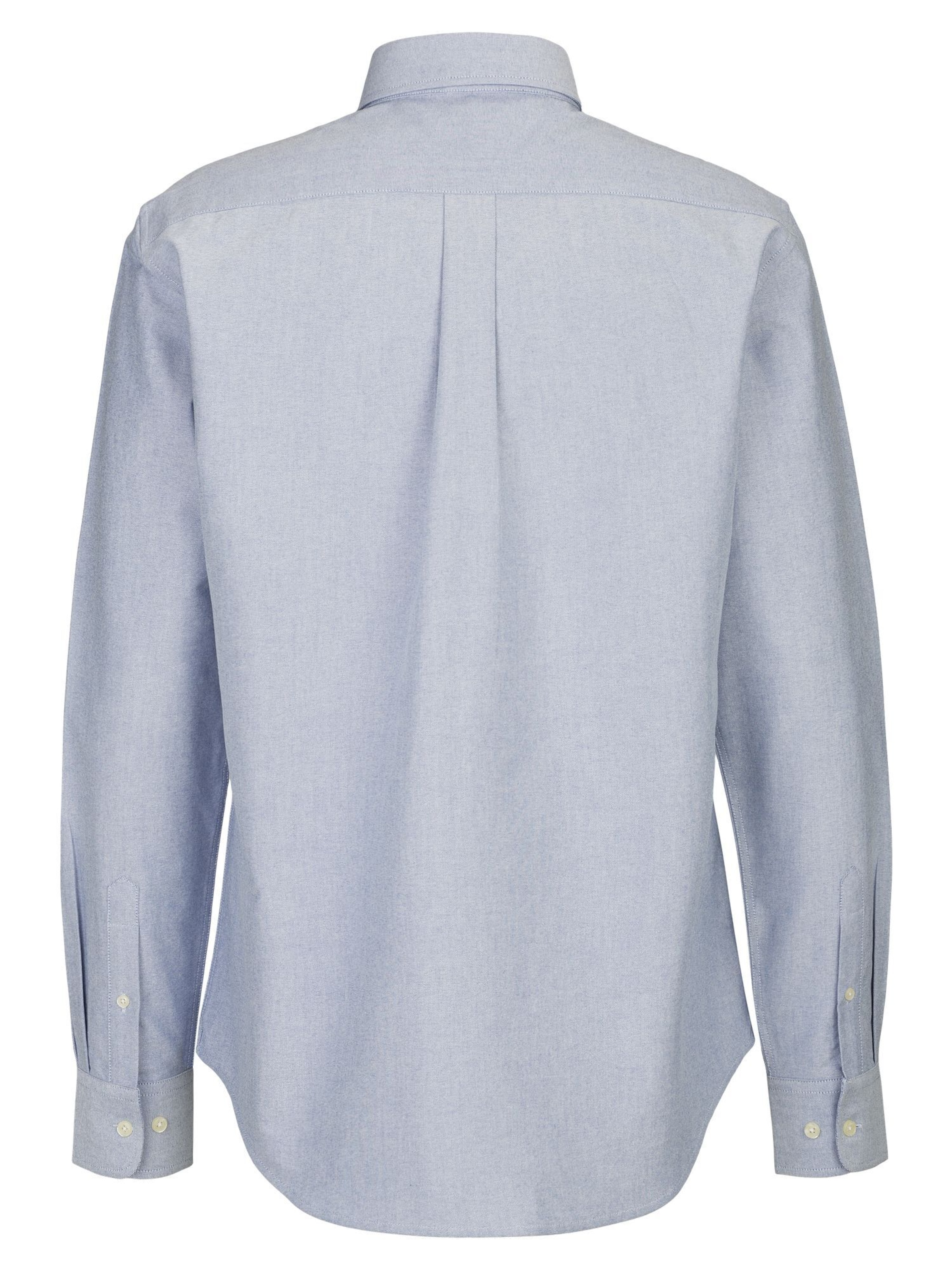 19V69 ITALIA Средняя посадка Деловая рубашка 'Rocco' в Синий