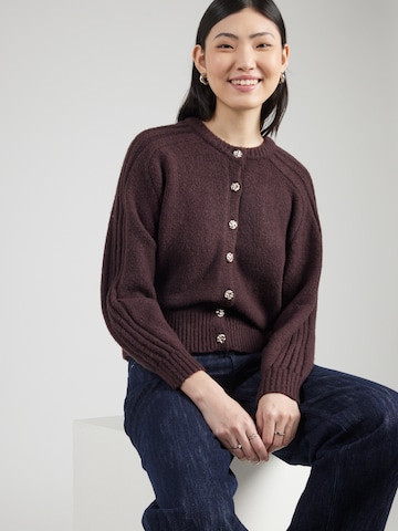 Cardigan 'JDYGWEN' JDY en marron : devant