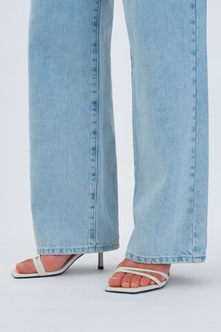 Wide Leg Jean 'Freda' Aligne en bleu