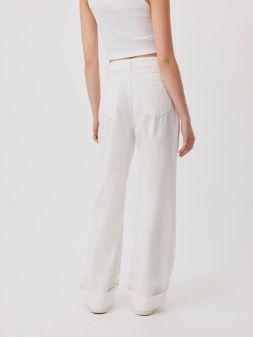 LeGer by Lena Gercke Loose fit Pleat-front trousers 'Delaney' in White
